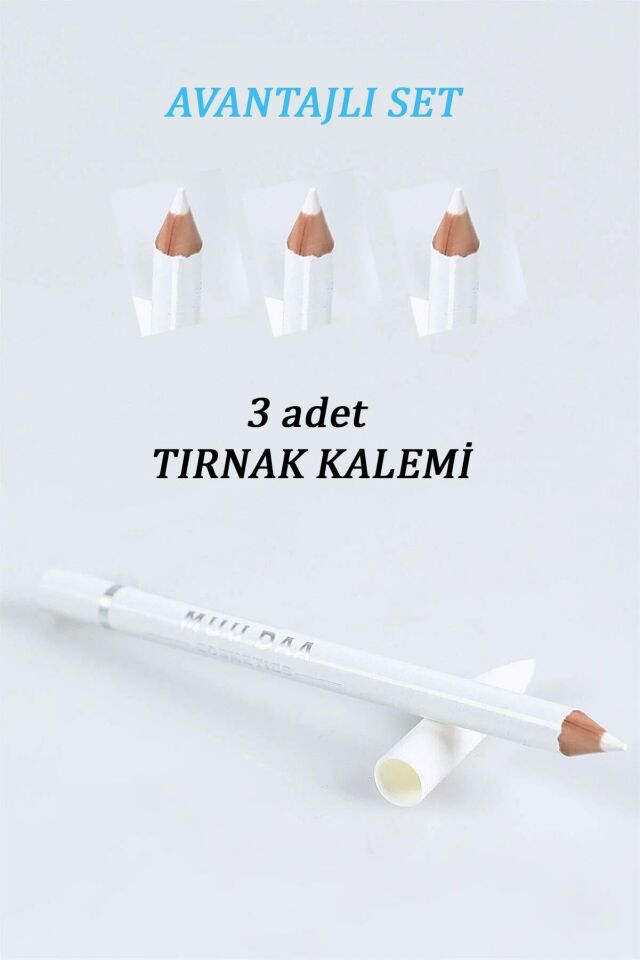 3 Adet X Muu Daa Beyaz Tırnak Kalemi