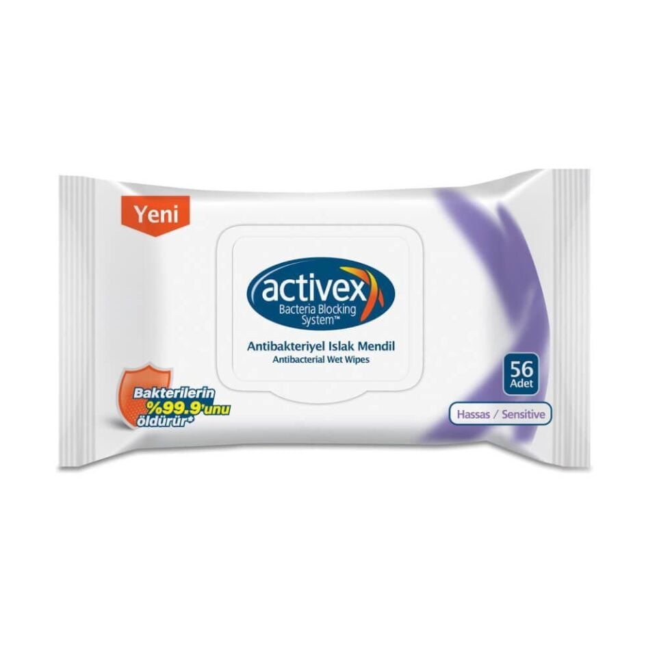 Activex Antibakteriyel Islak Havlu Hassas 56 Yaprak