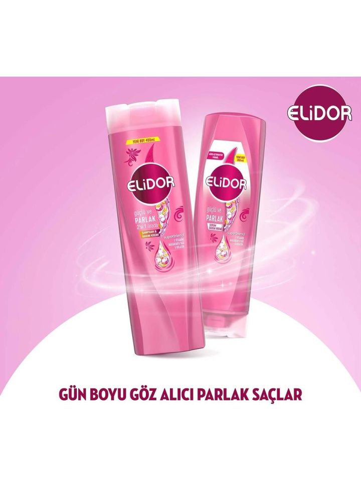 Elidor Güçlü ve Parlak Şampuan 400 Ml + Saç Kremi 200 Ml Set