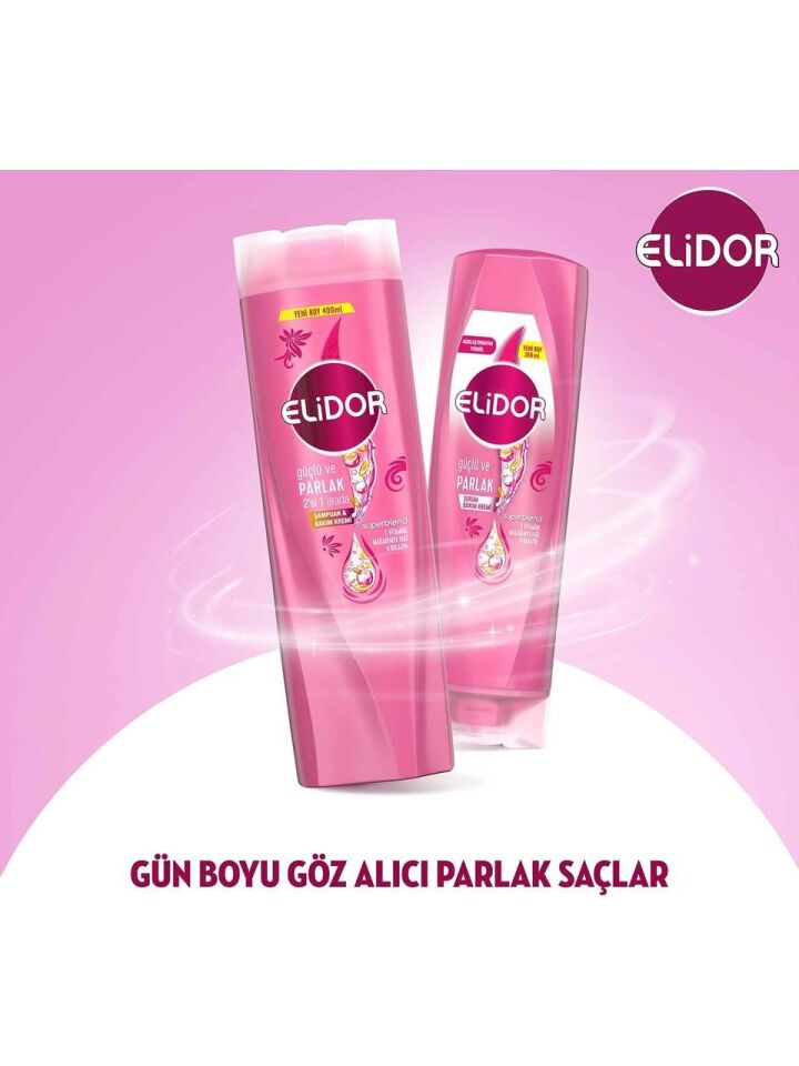 Elidor Güçlü ve Parlak Şampuan 400 Ml + Saç Kremi 200 Ml Set