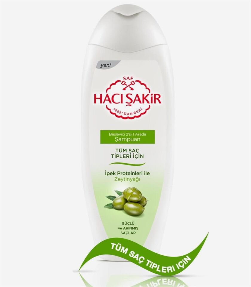 Hacı Şakir Şampuan Zeytinyağı 500 ml 2ın1 Tüm Saçlar