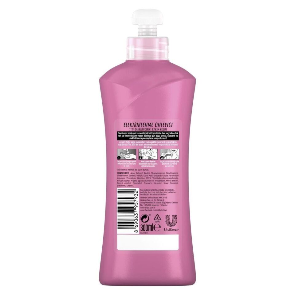 Elidor 7/24 Saç Bakım Kremi Elektriklenme Önleyici 300 Ml