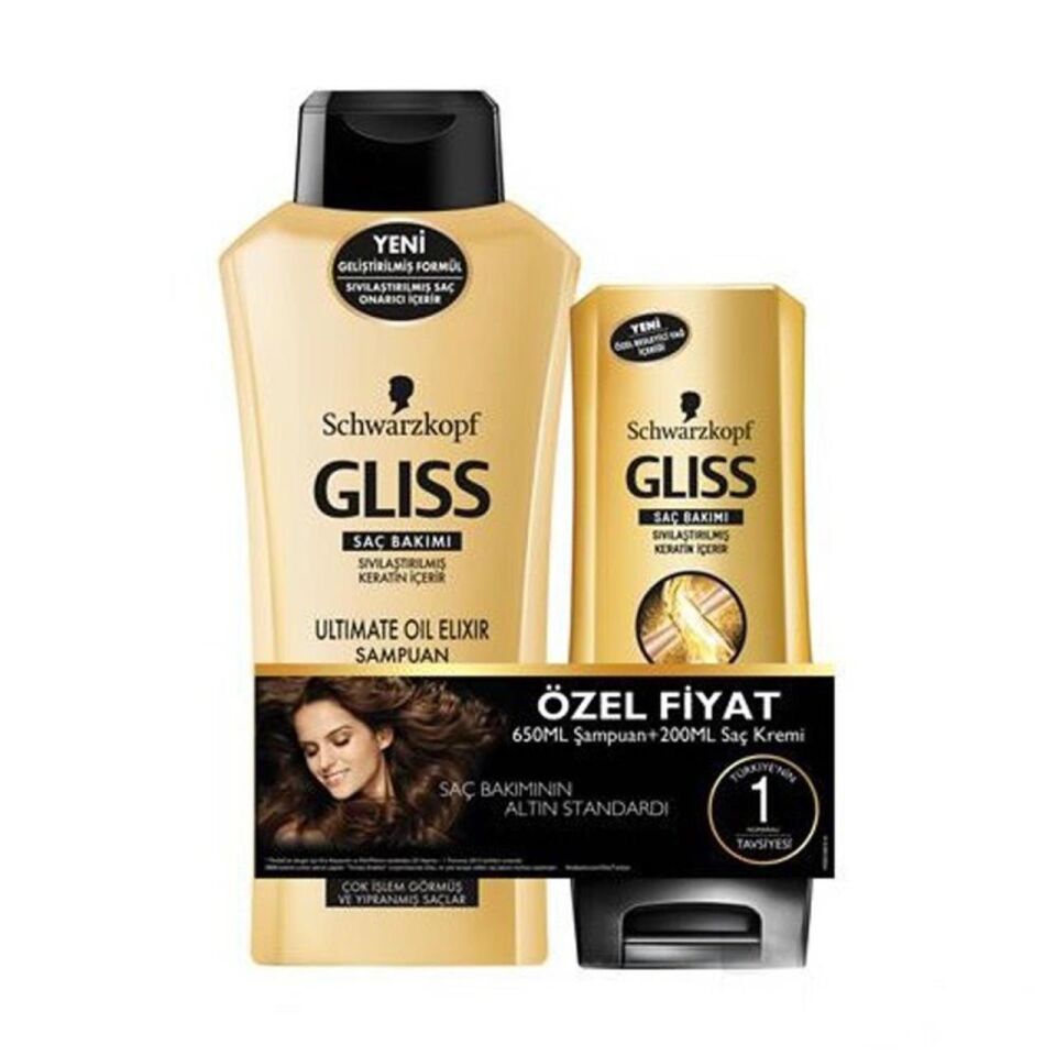 Gliss Ultimate Oil Elixir Şampuan 650 Ml+ 200 Ml Saç Kremi