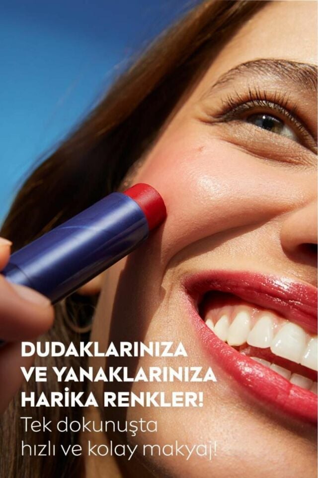 Nivea Lip Balm Bakımlı ve Renkli Dudak Balmı Kırmızı 4,8Gr Red Nemlendırme,Spf30,Doğal Yağlar,E Vitamini,Dudak Ve Yanaklar Için