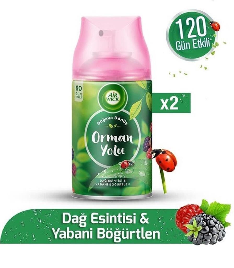 Air Wick 2 li Yedek 2x250 ml Orman Yolu Dağ Esintisi Yabani Böğürtlen