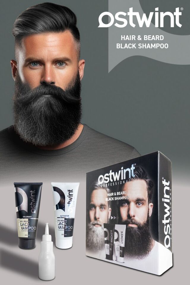 Ostwint Black Şampuan Saç Siyahlaştırıcı Set 200 Ml