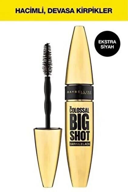 Maybelline Maskara The Colossal Big Shot Daring Black - Ekstra Siyah + Lasting Drama Çevirmeli Jel Uzun Süre Kalıcı Siyah Kalem