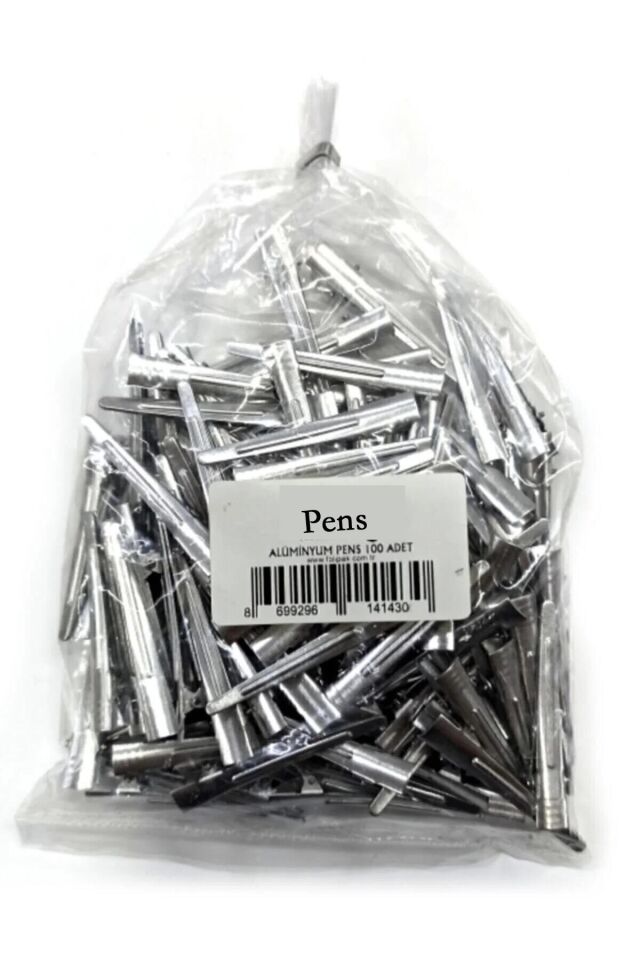 Aliminyum Saç Pensi 100 lü Paket Metal Toka