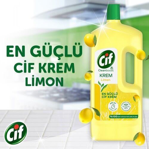 Cif Krem 1500 Ml Limon Kokulu Yüzey Temizleyici