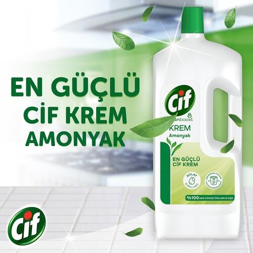 Cif Krem 1500 Ml Amonyak Krem Yüzey Temizleyici