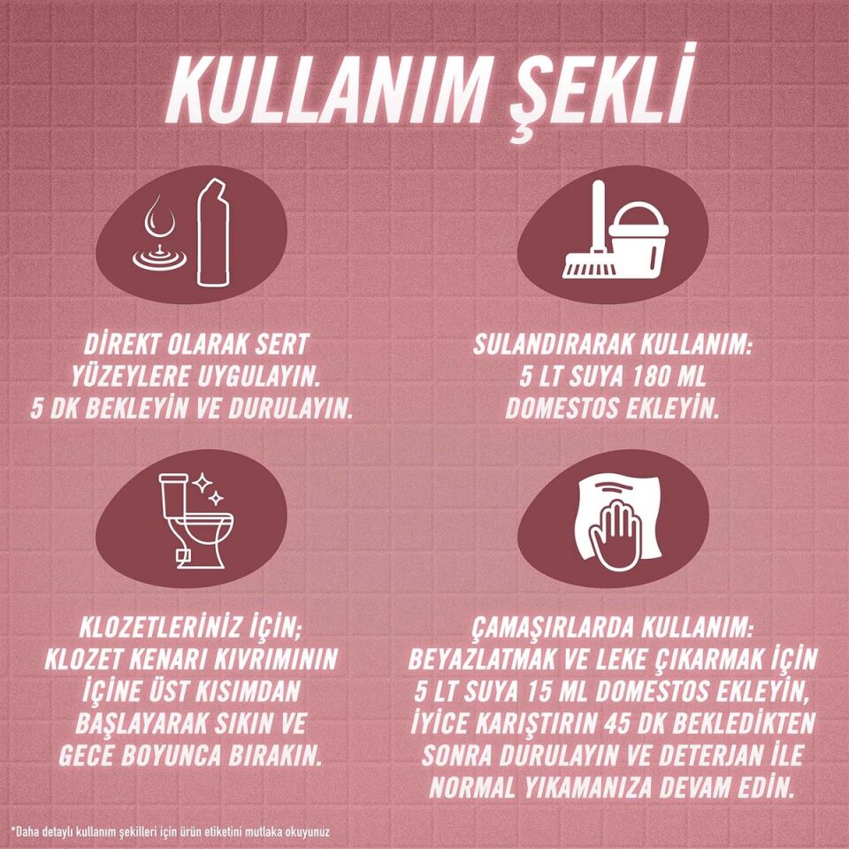 Domestos Çamaşır Suyu Beyaz Sabun Ferahlığı 1850 Ml