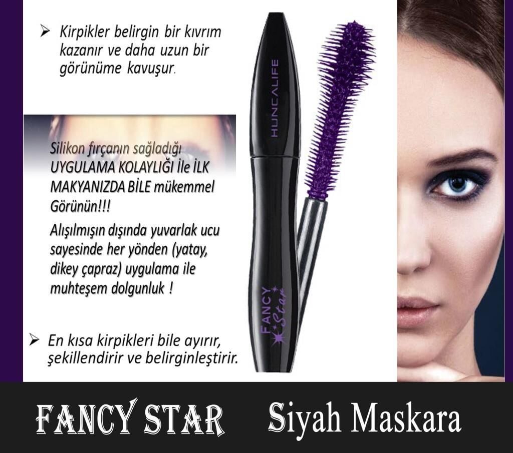 Huncalife Fancy Star Siyah Maskara