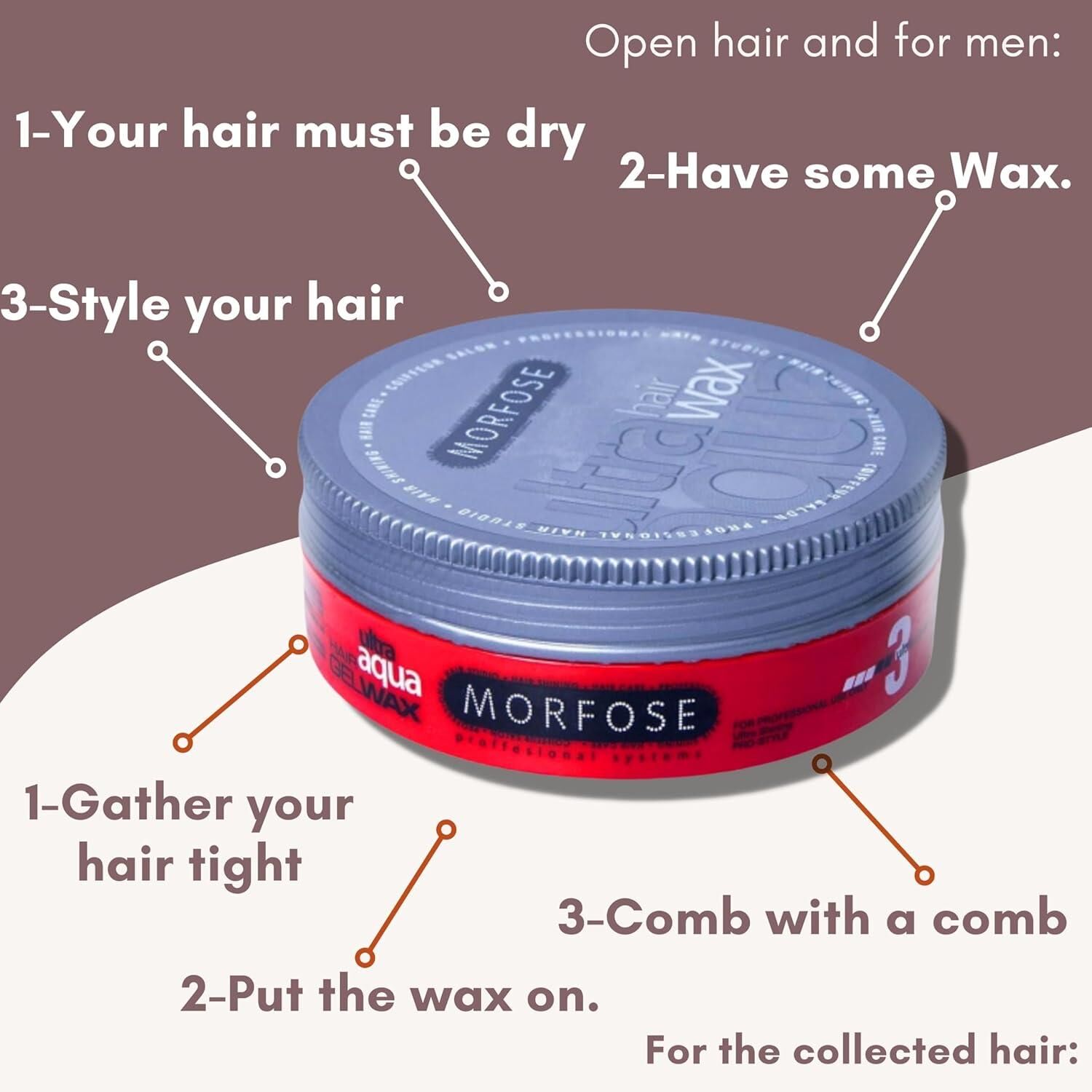 Morfose Wax 150 Ml Red Ultra Aqua No : 3