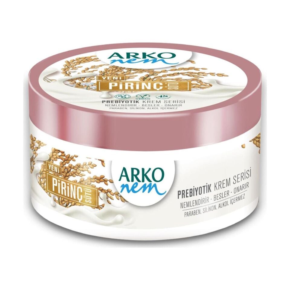 Arko Nem Prebiyotik Nemlendirici Krem Pirinç Sütü 250 Ml