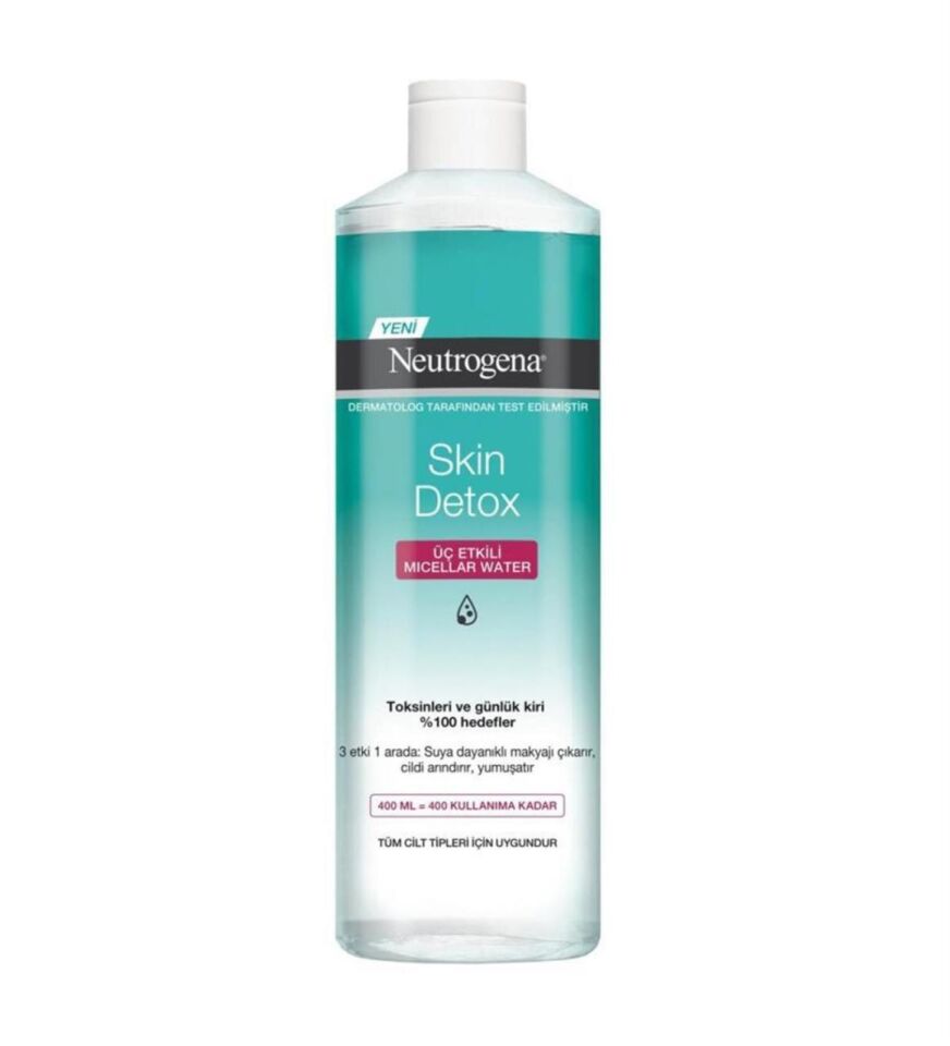 Neutrogena Skin Detox Micellar Water 400 ml + Johnson's Pamuk Hediye