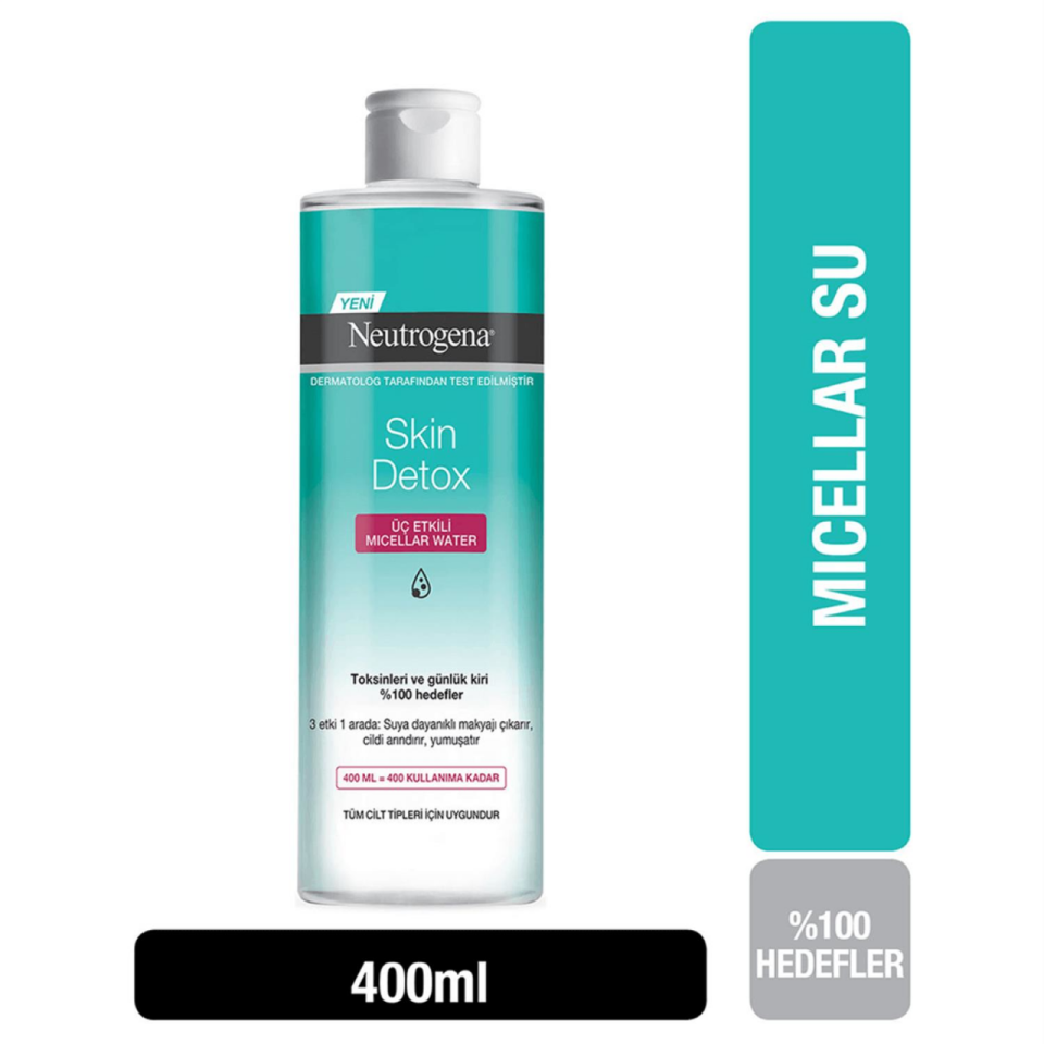 Neutrogena Skin Detox Micellar Water 400 ml + Johnson's Pamuk Hediye