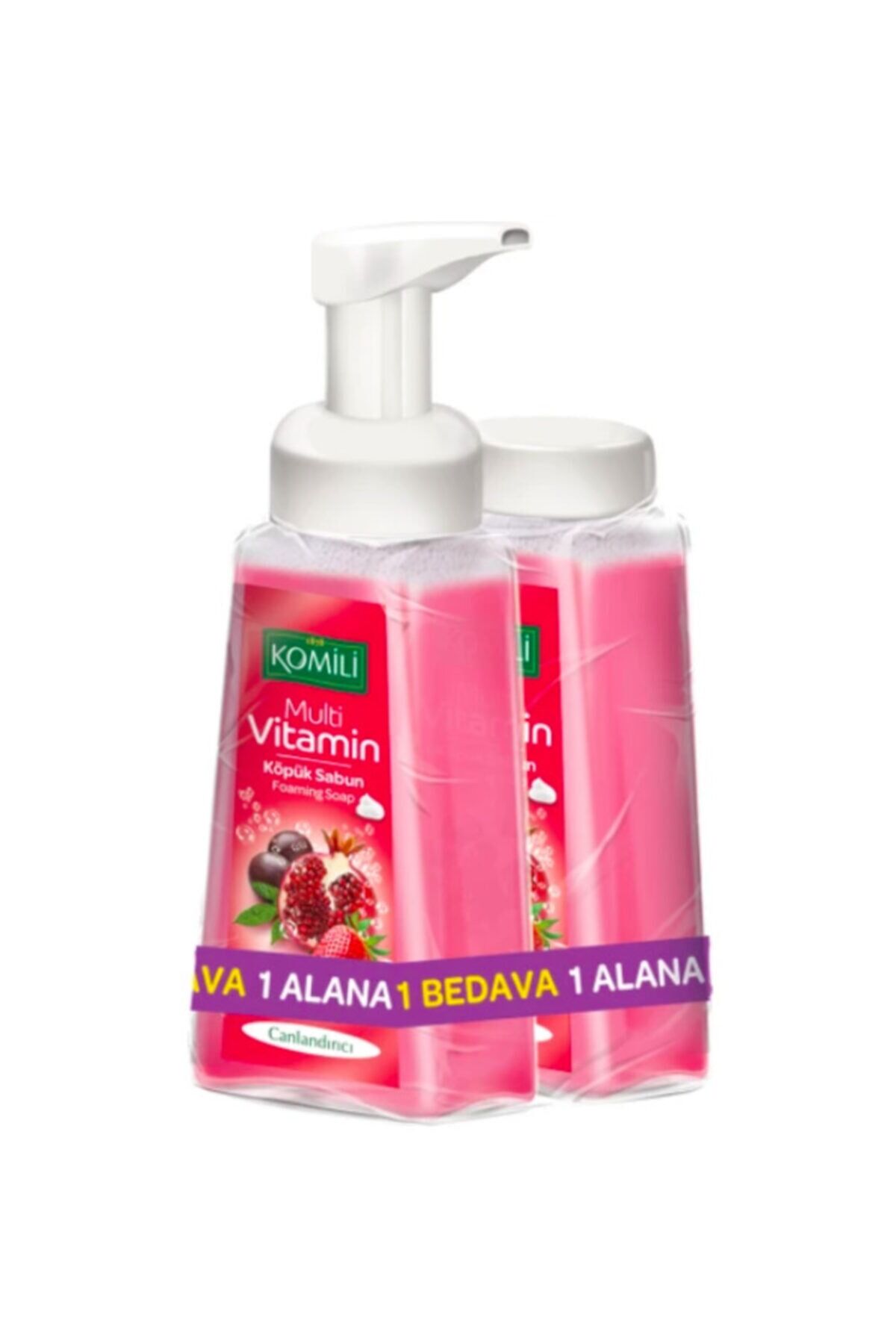 Komili Köpük Sabun Nemlendirici 250 Ml + 250 Ml Yedekli Canlandırıcı