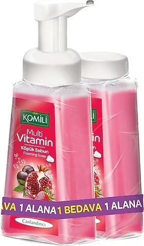 Komili Köpük Sabun Nemlendirici 250 Ml + 250 Ml Yedekli Canlandırıcı