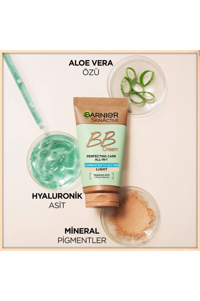 Garnier BB Krem Açık Ton 40 Ml Karma ve Yağlı Ciltler için 5in 1