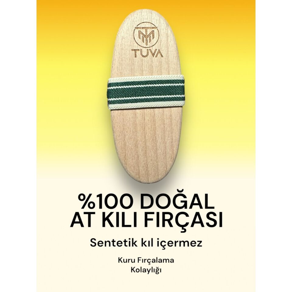 Tuva %100 Doğal At Kılı Fırçası - Doğal At Kılı Selülit Fırçası