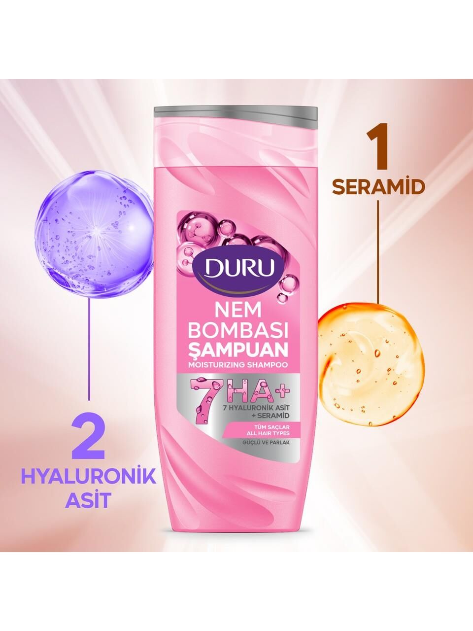 Duru Nem Bombası Tüm Saçlar İçin Şampuan 400 Ml