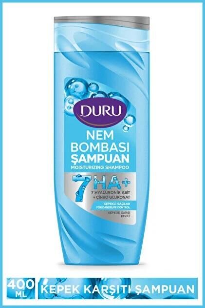 Duru Nem Bombası Kepekli Saçlar için Kepeğe Karşı Etkili Şampuan 400 Ml