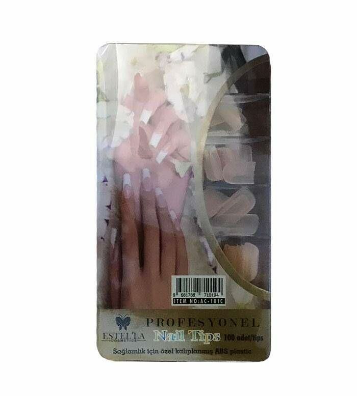 Estella Takma Tırnak 100 lü Nude Renkli 1C