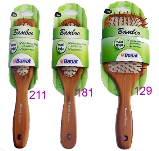 Banat Bamboo 181 %100 Doğal Saç Fırçası Orta