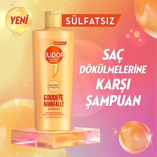 Elidor Collagen Blends Sülfatsız Saç Bakım Şampuanı Goodbye Hairfall Saç Dökülmelerine Karşı 350 ml