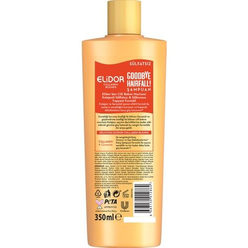 Elidor Collagen Blends Sülfatsız Saç Bakım Şampuanı Goodbye Hairfall Saç Dökülmelerine Karşı 350 ml