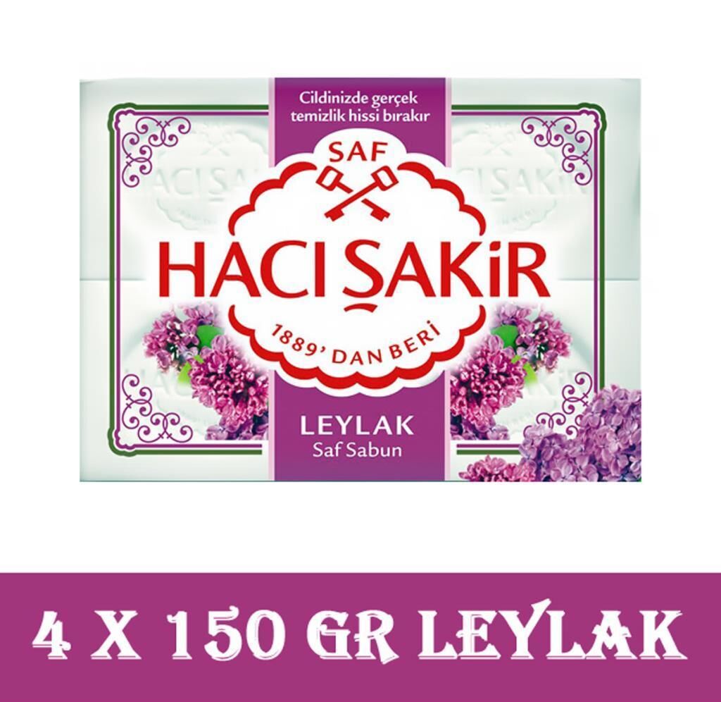 Hacı Şakir Katı Sabun 4x150 gr Leylak 600 gr