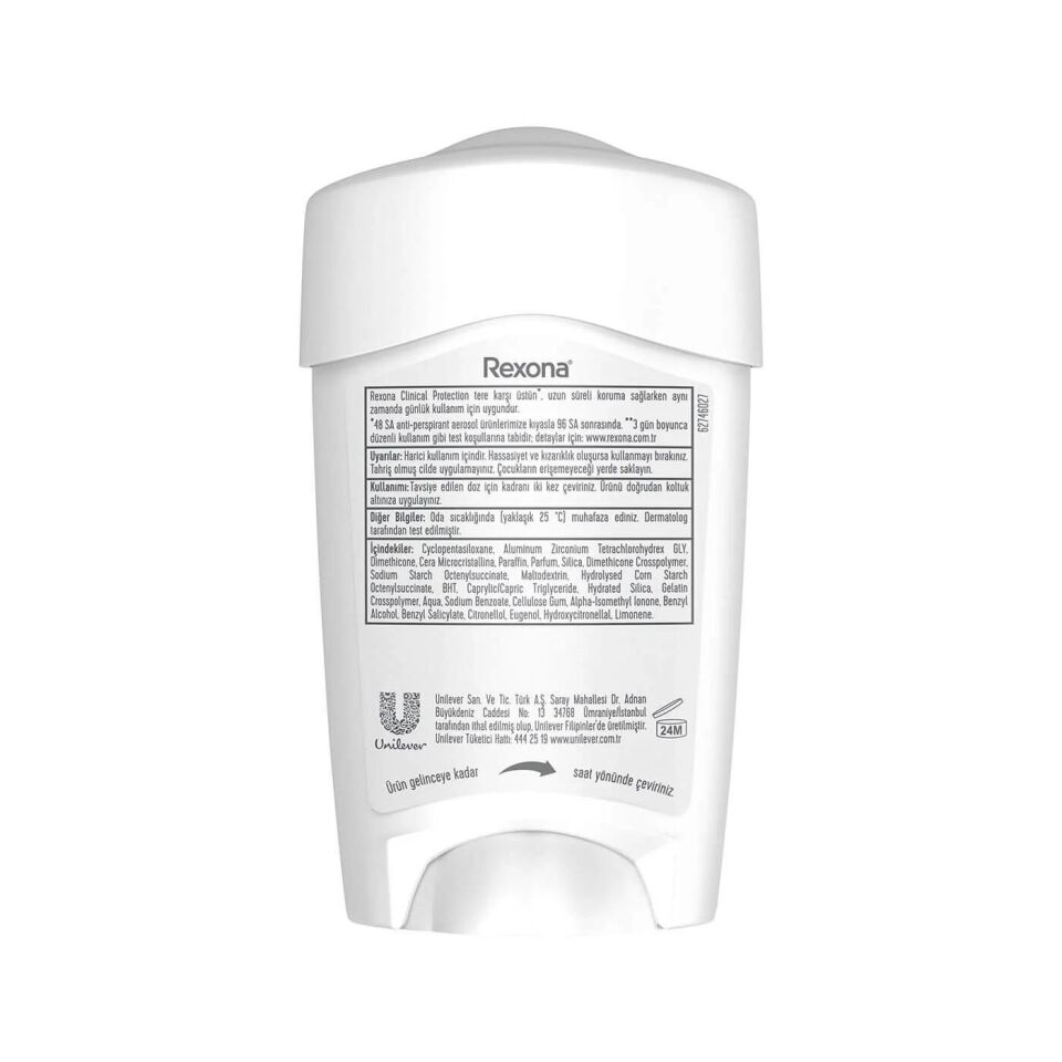 Rexona Clinical Protection Kadın Stick Deodorant Confidence 3x Güçlü Koruma 45 ml