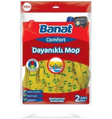 Banat Comfort Desenli 2 li Yedek Paspas Dayanıklı Mop