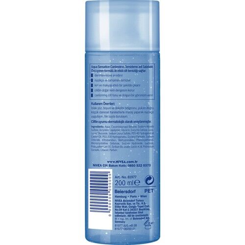 Nivea Aqua Sensation Canladırıcı Yüz Temizleme Jeli 200ml