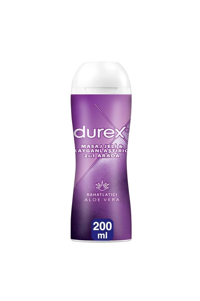 Durex Masaj Jeli ve Kayganlaştırıcı 2 si 1 Arada Aloe Vera 200 Ml