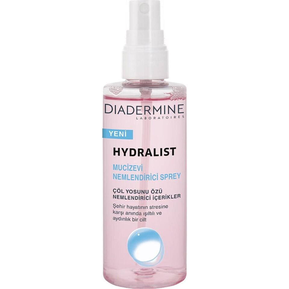 Diadermine Mucizevi Nemlendirici Bakım Spreyi - Hydralist Mist 100 ml + Çanta