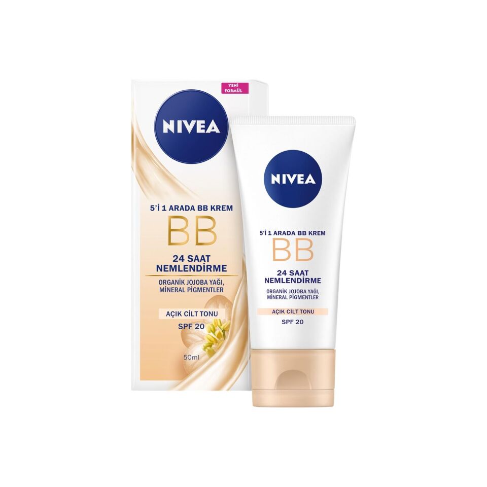 Nivea Bb Krem Açık Ton 50 ml Light - 24 Saat Nemlendirme+Işıltı Açık Ton