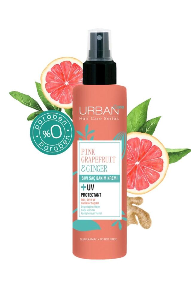 Urban Care Pembe Greyfurt ve Zencefil İçeren Dolgunlaştırıcı Sıvı Saç Bakım Kremi 200 ml