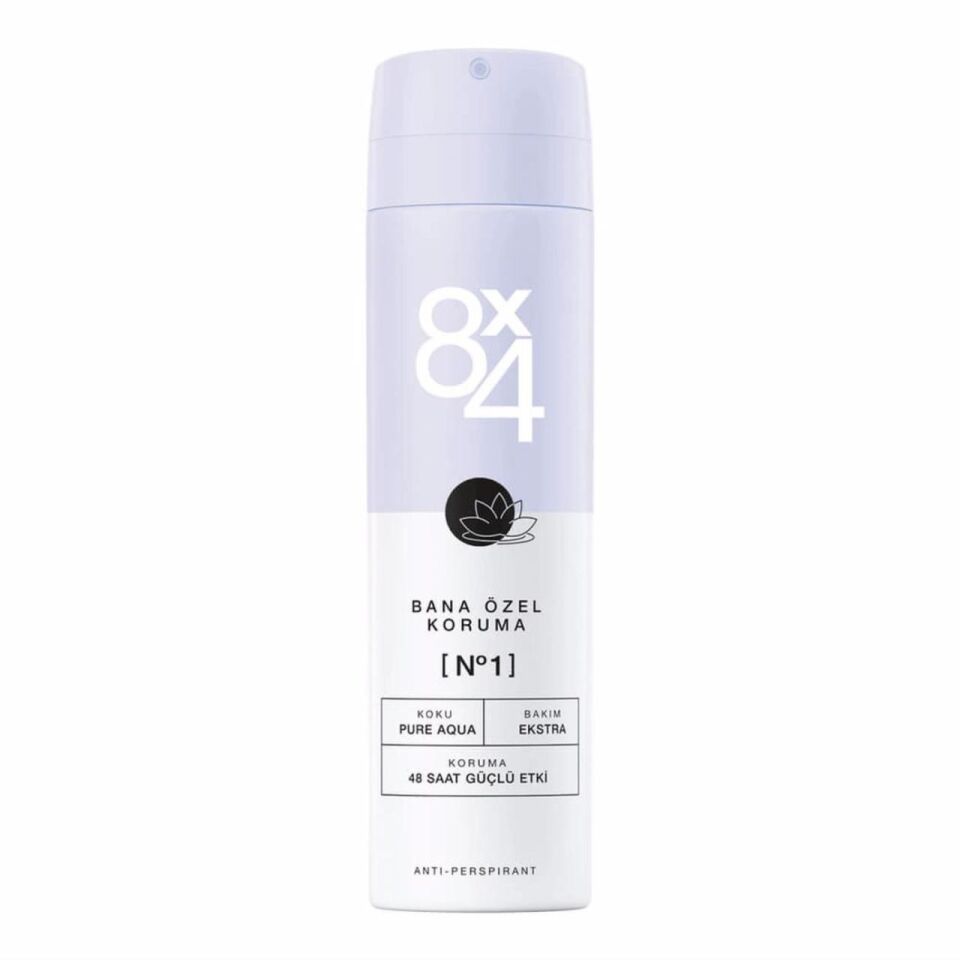 8x4 Bana Özel Koruma No:1 Pure Aqua Kadın Deodorant 150ml