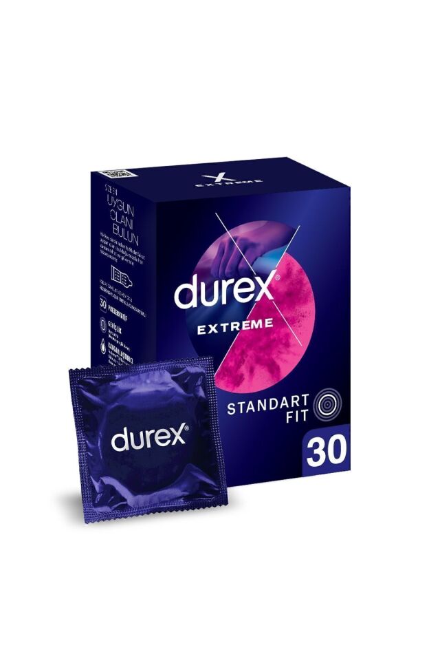 Durex Extreme Geciktiricili ve Tırtıklı Prezervatif 30 lu skt:06/28