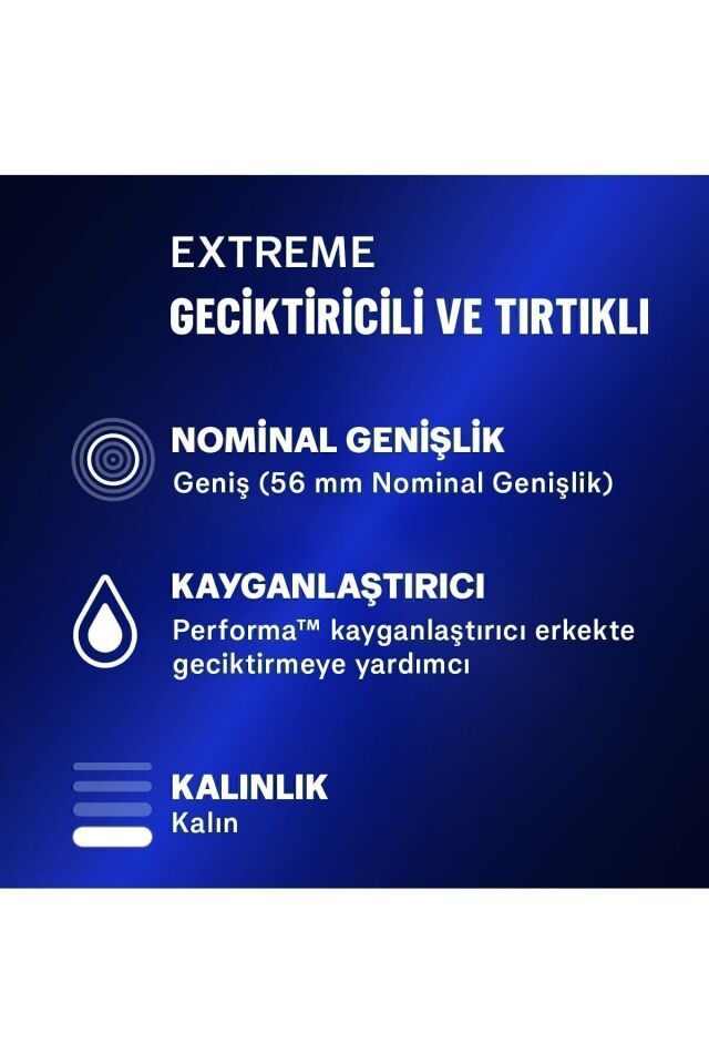 Durex Extreme Geciktiricili ve Tırtıklı Prezervatif 30 lu skt:06/28