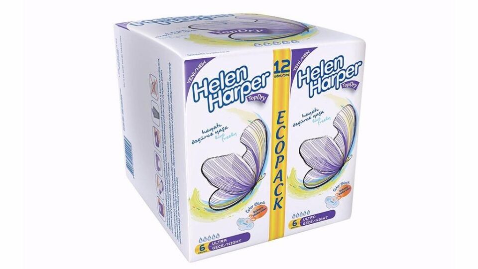 Helen Harper 12 li Eko Gece İpeksi Ped