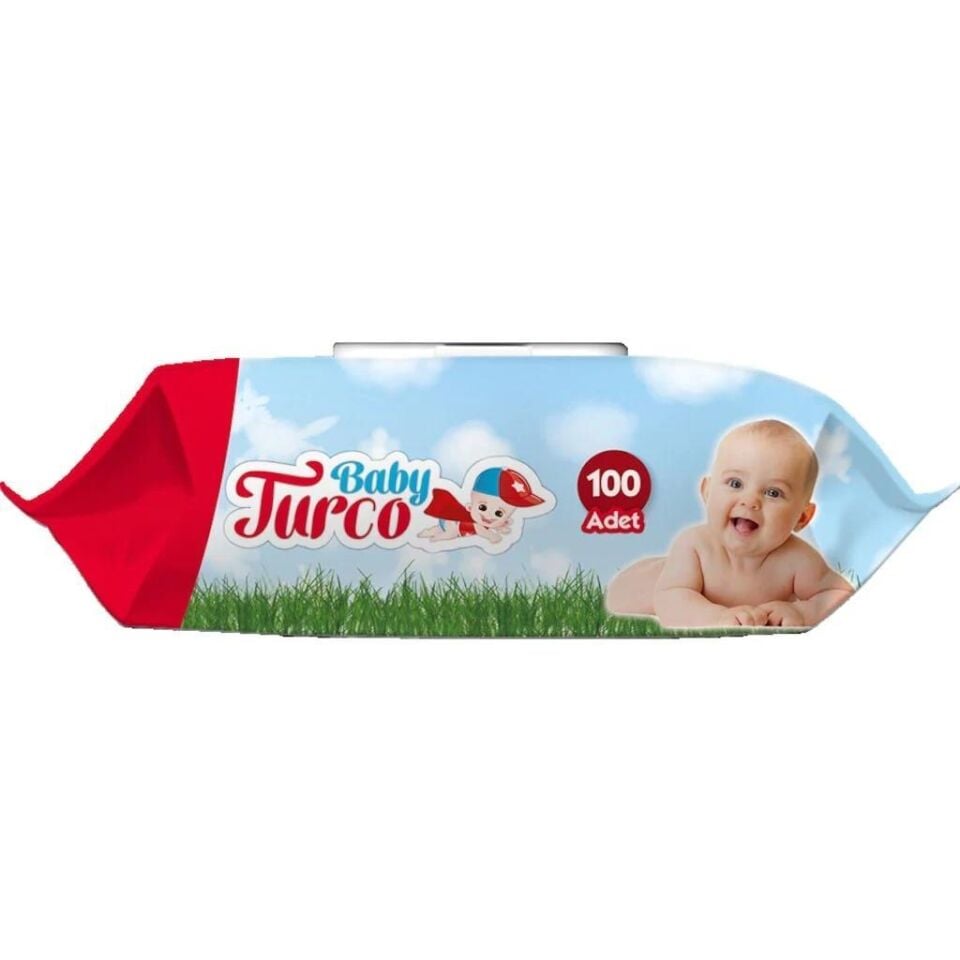Baby Turco Islak Havlu Mendil Klasik 100 Yaprak Kapaklı
