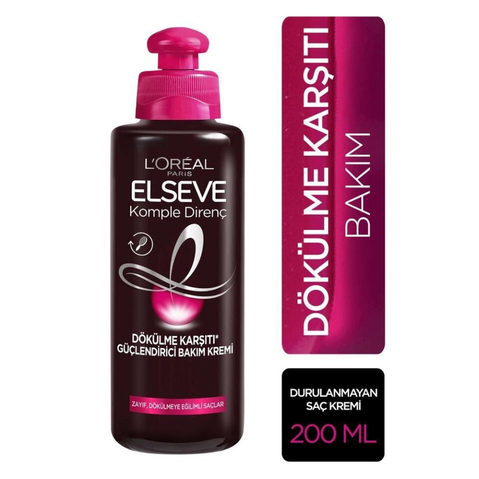 Elseve Saç Kremi Komple Direnç Dökülme Karşıtı 200 ml Durulanmaz