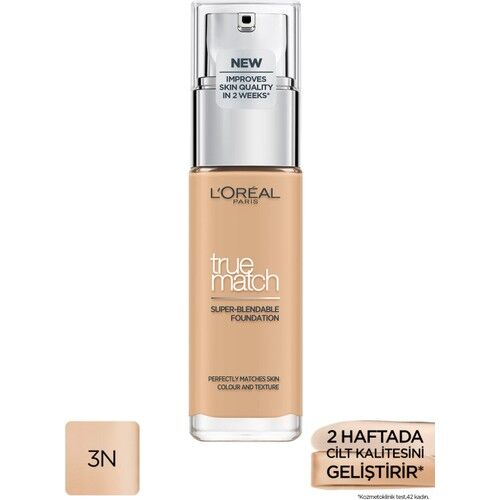 Loreal True Match Foundation 3N Creamy 30 Ml Nemlendirme Etkili