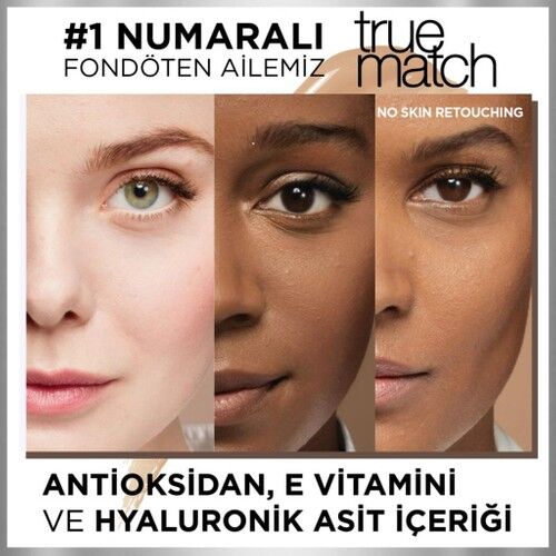 Loreal True Match Foundation 1N Ivory 30 Ml Nemlendirme Etkili