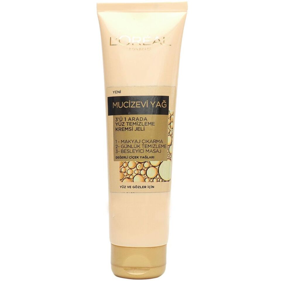 L'Oreal Paris 3'ü 1 Arada Mucizevi Yağ Yüz Temizleme Jeli 150 ml