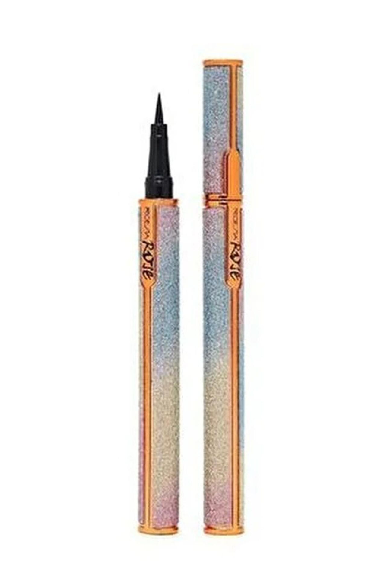 Ronassi Siyah İnce Uçlu Kalem Eyeliner Keçe Dipliner Gökkuşağı