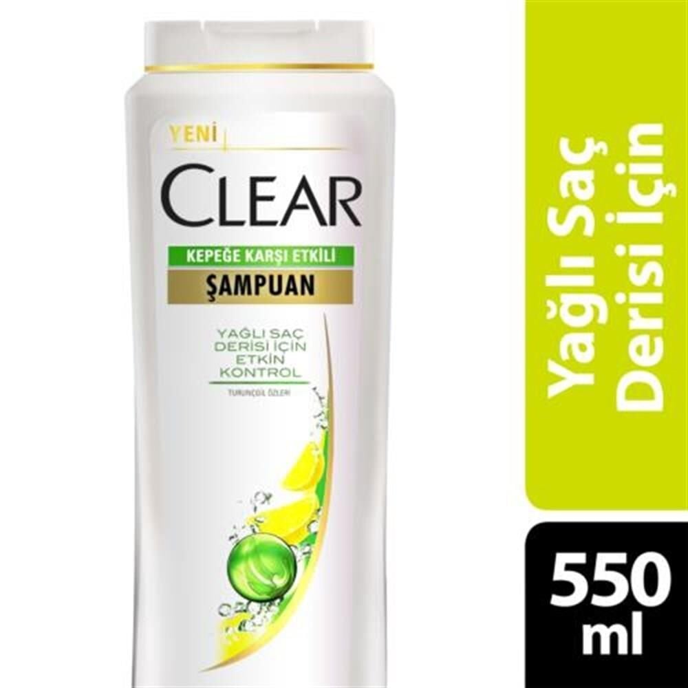 Clear Şampuan Yağlı Saç Derisi 550ml Kepek