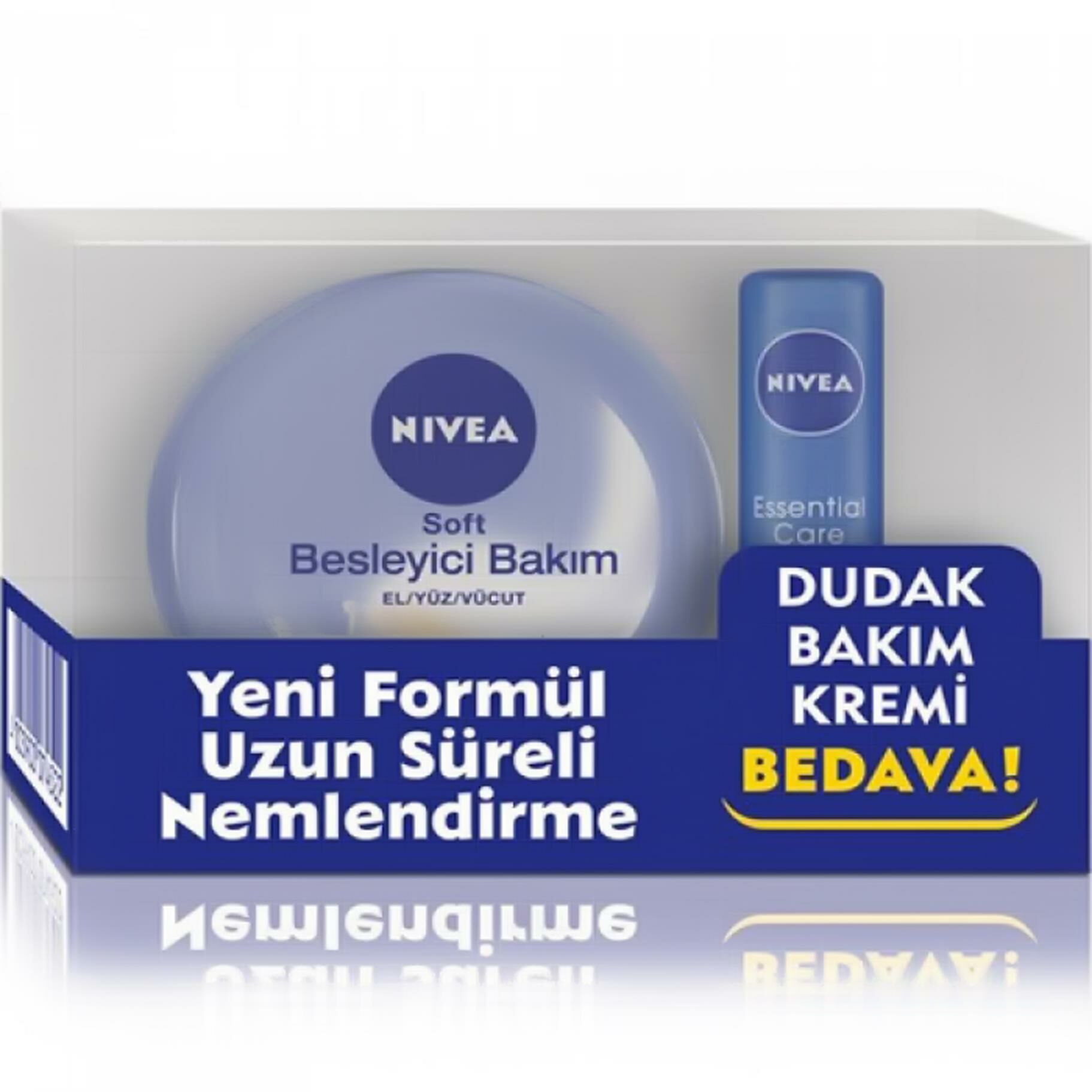 Nivea Soft Besleyici Bakım Krem 200 Ml + Lip Essential Dudak Kremi Hediye